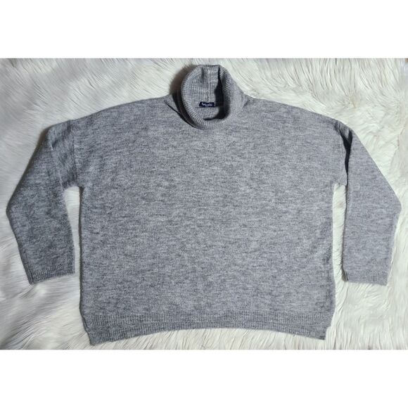 NWT|Splendid Lodge Grey Funnel Neck Sweater, SMALL - Picture 3 of 9